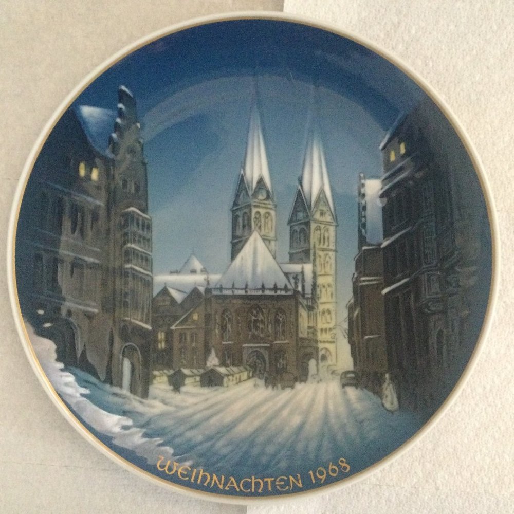 Rosenthal Germany Weihnachten Christmas 1968 Porcelain Collector plate 9"